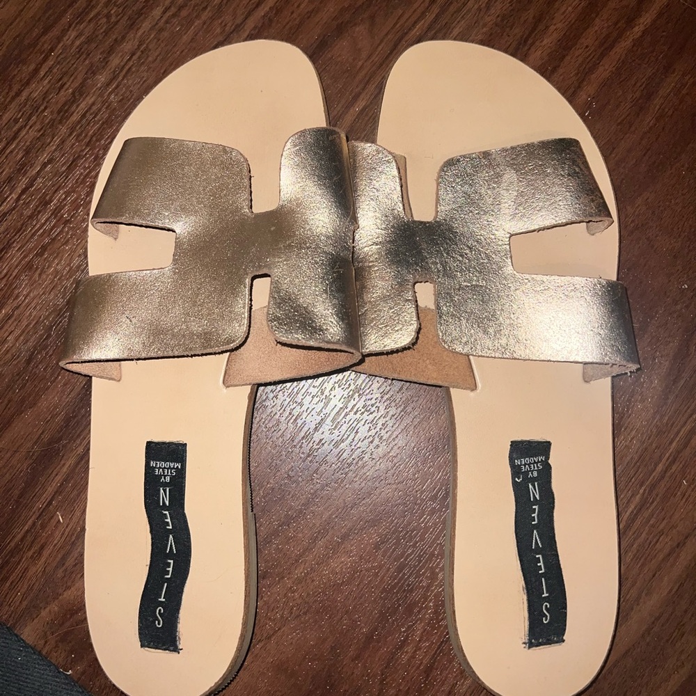 Steven by Steve Madden Metallic Gold Sandals